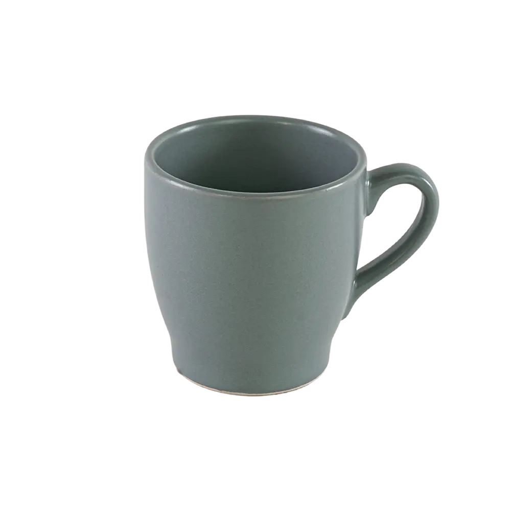 Ceramic grey mug with handle