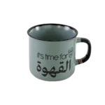 Ceramic its time for al qahwa design blue mug