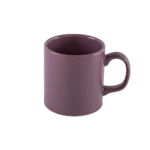 Ceramic matte purple mug with handle