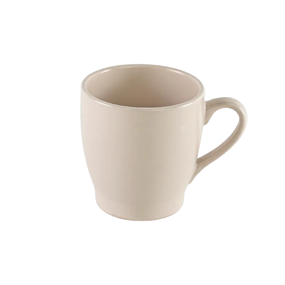 Ceramic offwhite mug with handle