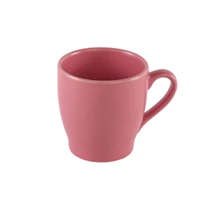 Ceramic pink mug with handle