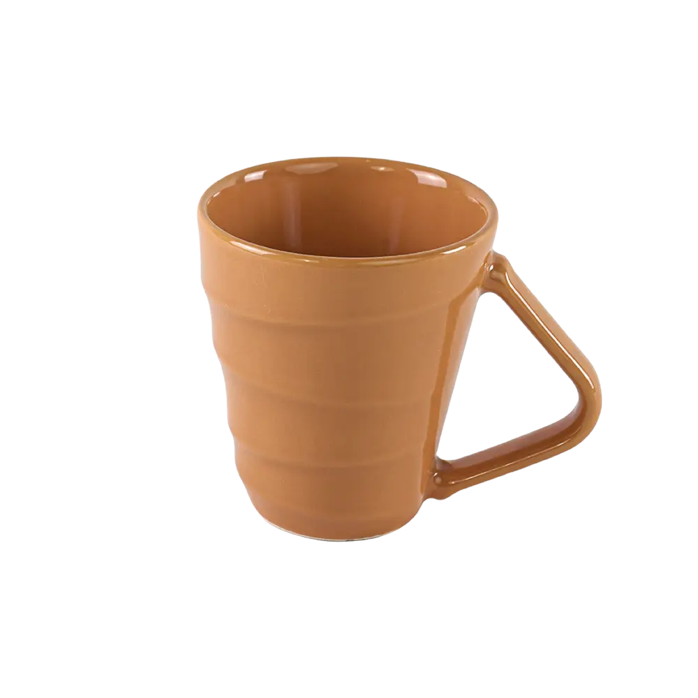 Ceramic-Terracotta-Mug-with-Angular-Handle Ceramic terracotta mug with angular handle
