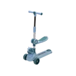 Cow design 3 wheels folding seat blue scooter