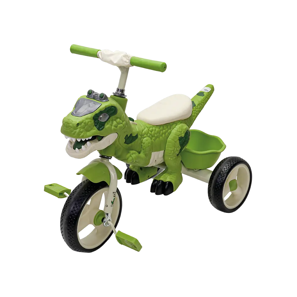 Dinosaur design 3 wheels green tricycle