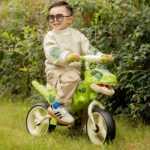 Dinosaur design 3 wheels green tricycle2