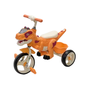 Dinosaur design 3 wheels orange tricycle
