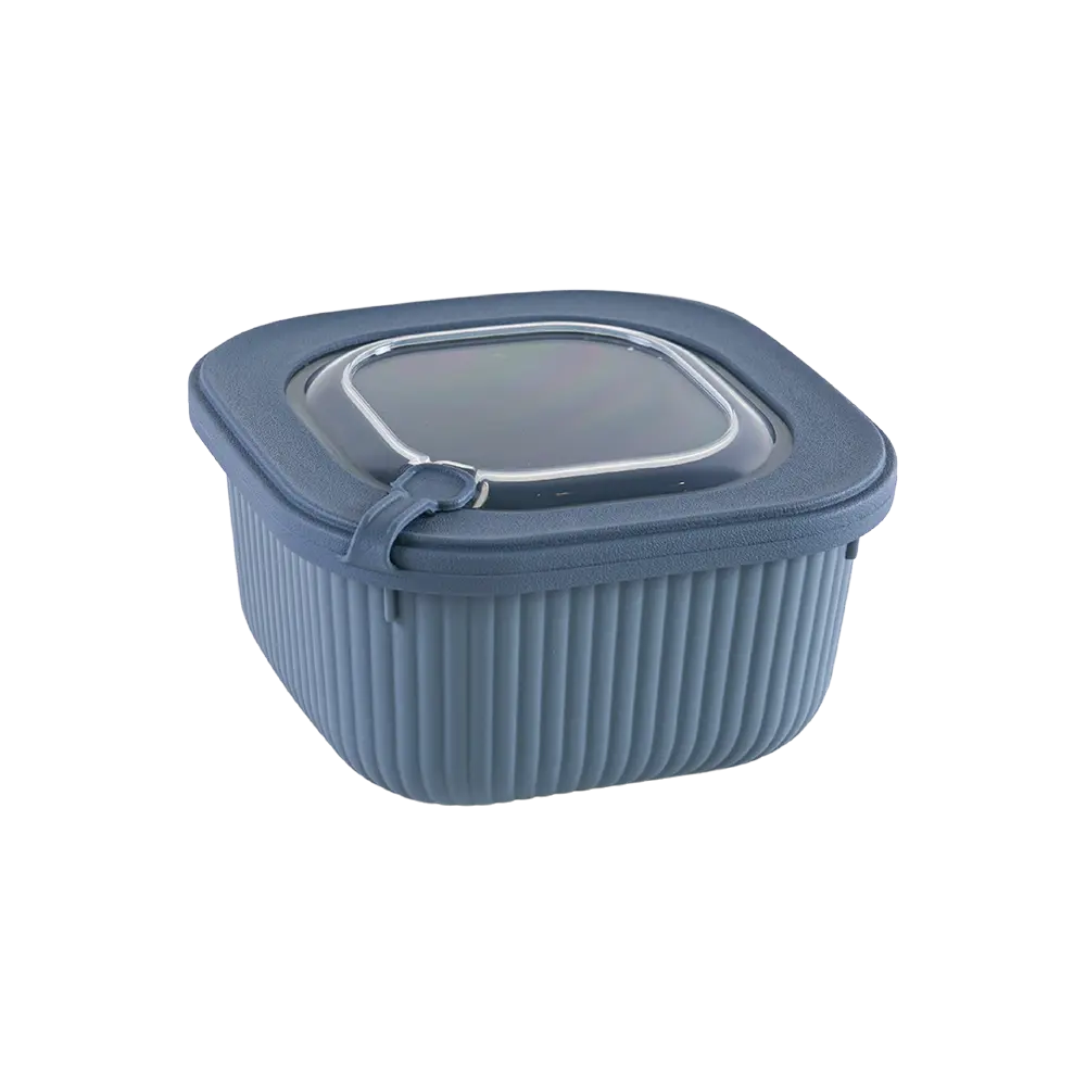 Dunya-1.1L-Ribbed-Design-Blue-Storage-Container Dunya 1.1l ribbed design blue storage container