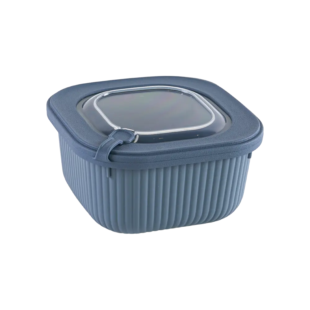 Dunya-1.8L-Ribbed-Design-Blue-Storage-Container Dunya 1.8l ribbed design blue storage container
