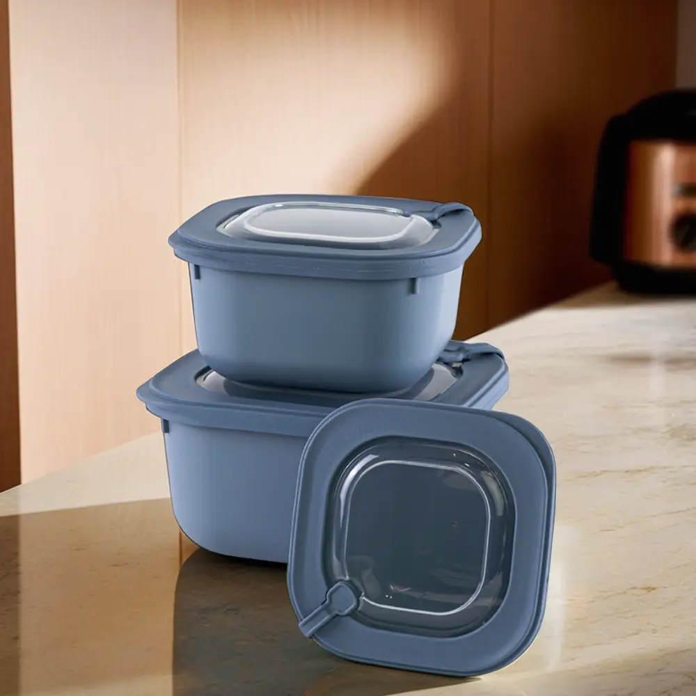 Dunya 3pcs microsafe blue storage containers set1