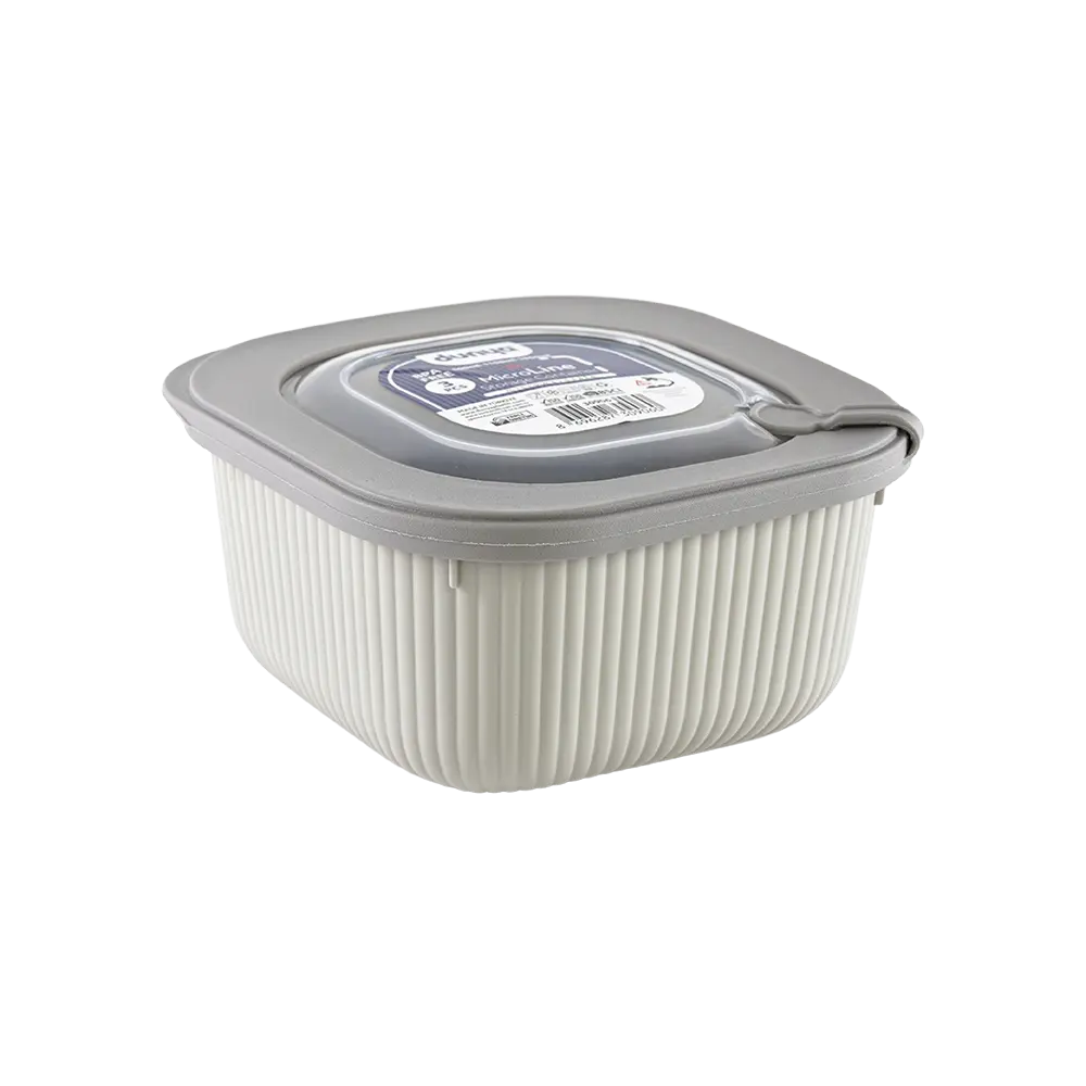 Dunya 3pcs ribbed design beige storage containers set2