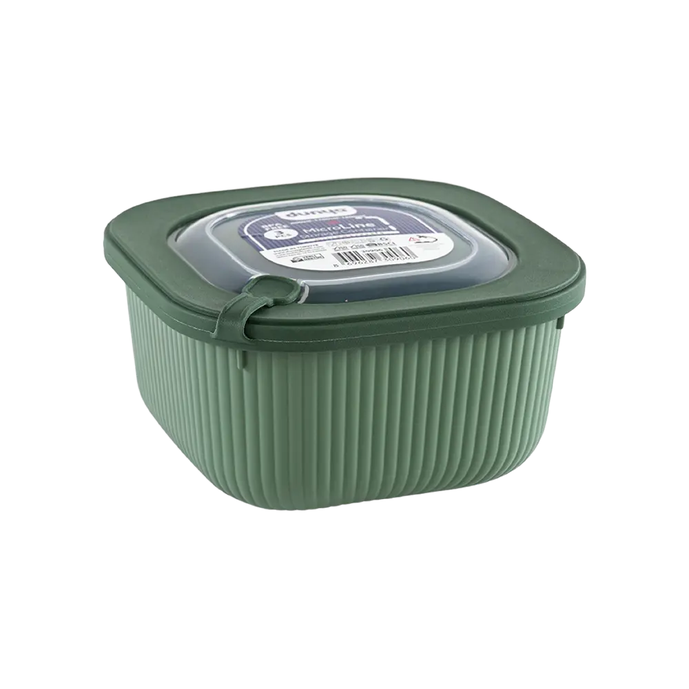 Dunya 3pcs ribbed design green storage containers set2