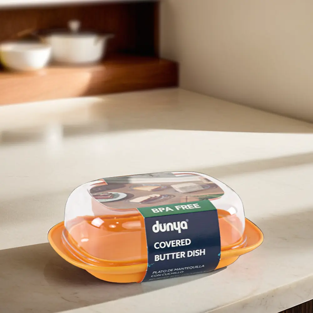Dunya orange covered butter dish1