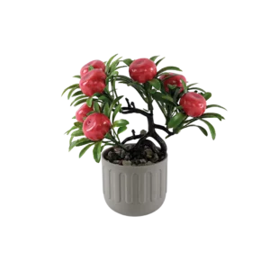 Eva orange small tree with black vase