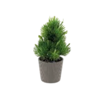 Eva pine plant with ribbed design beige vase