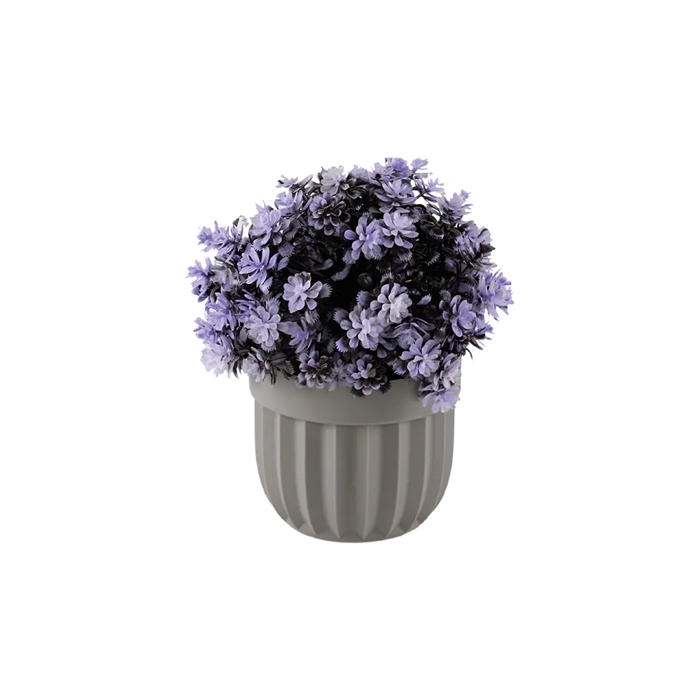 Eva-Purple-Plant-with-Beige-Vase Eva purple plant with beige vase