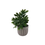 Eva zz green plant with beige vase