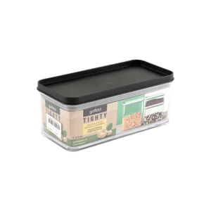 Gondol 1.1l plexi black rectangular storage container