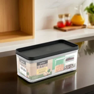 Gondol 1.1l plexi black rectangular storage container1