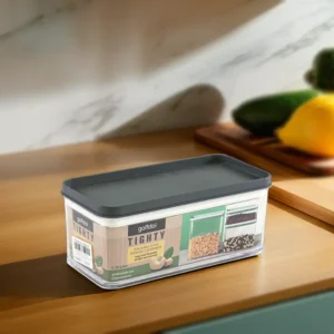 Gondol 1.1l plexi grey rectangular storage container1