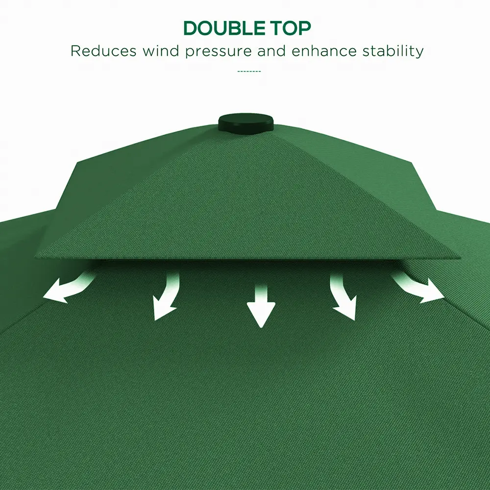 Outdoor 2.2m green umbrella2