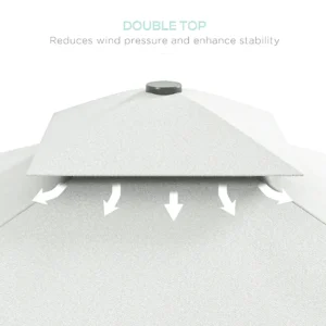 Outdoor 2.2m white umbrella1