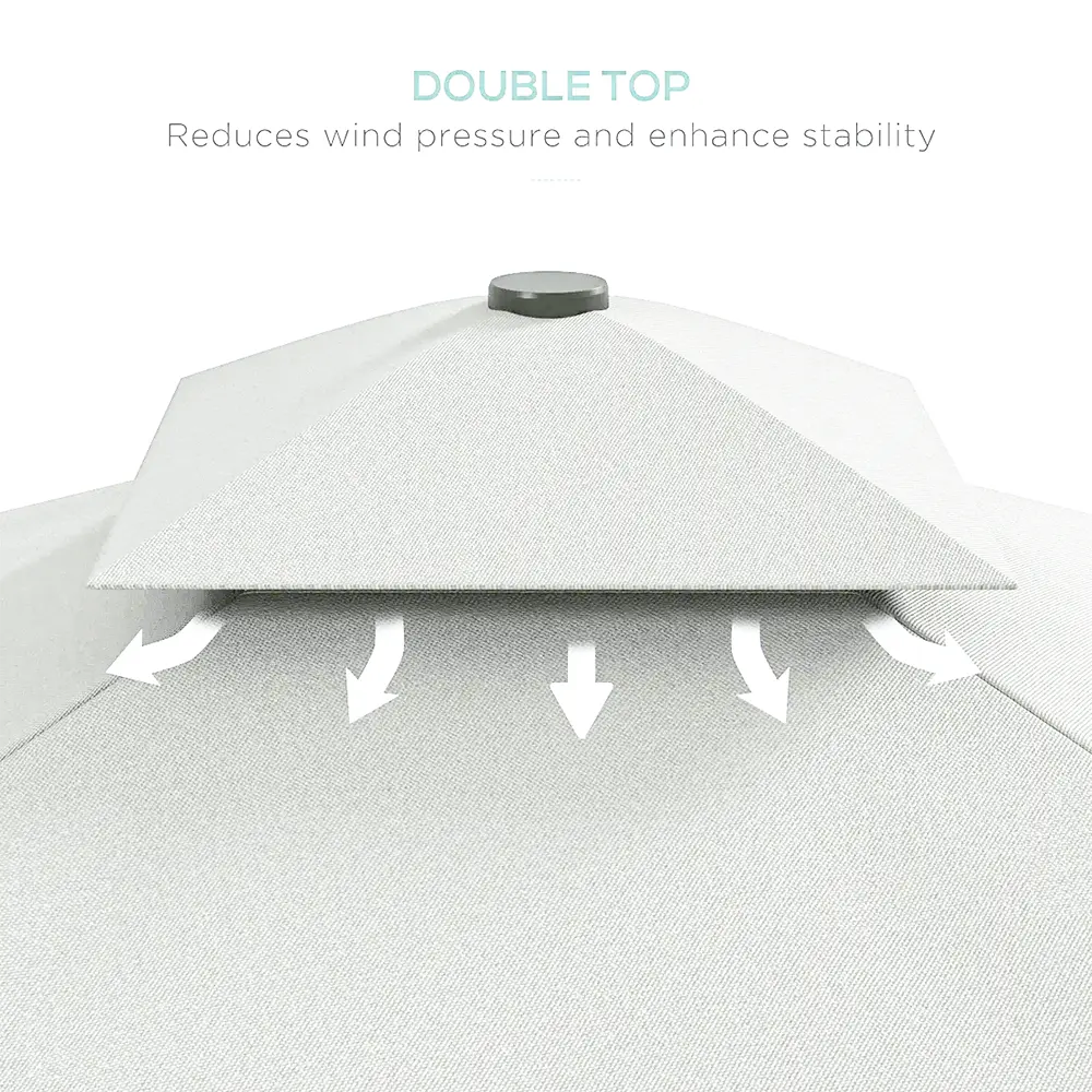 Outdoor 2.2m white umbrella1