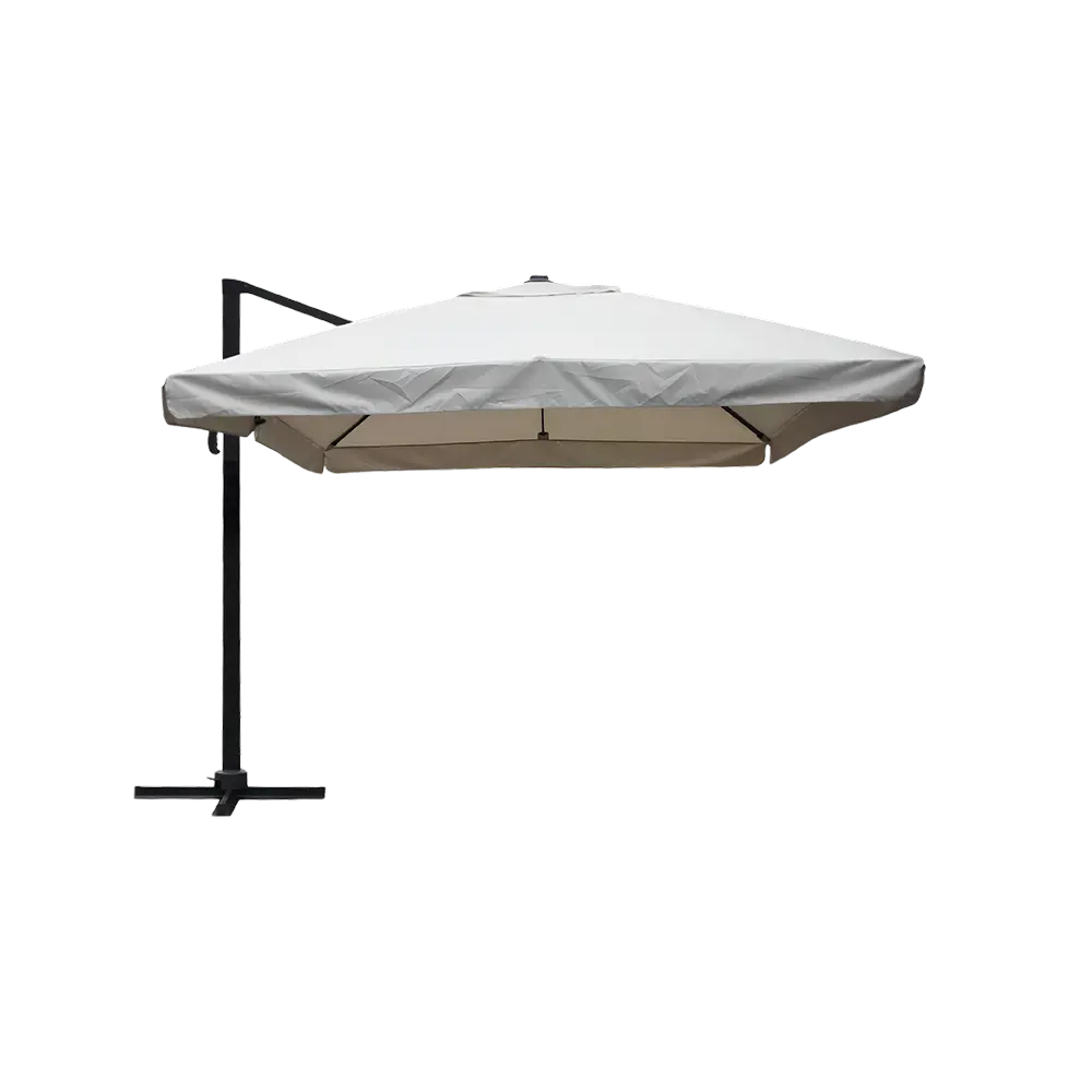 Outdoor 2.5m beige aluminum umbrella
