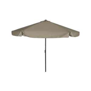 Outdoor 3m beige folding umbrella with rope pulley system