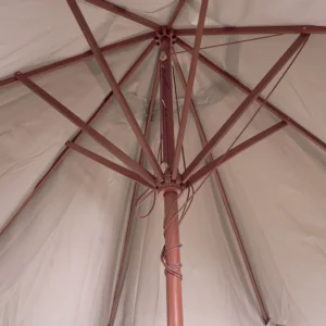Outdoor 3m beige umbrella with rope1