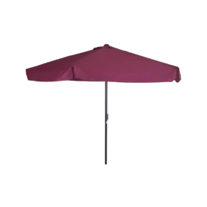 Outdoor 3m bordeaux folding umbrella with rope pulley system