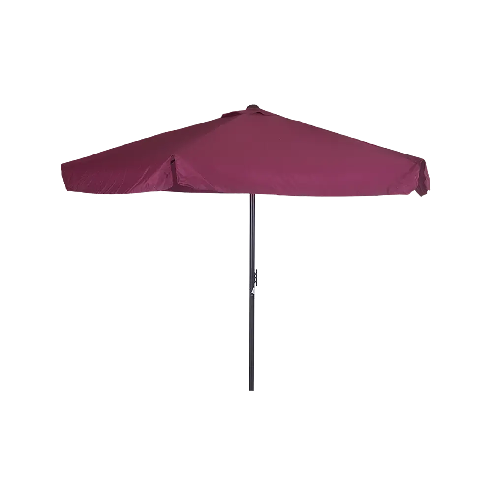 Outdoor 3m bordeaux folding umbrella with rope pulley system