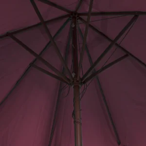 Outdoor 3m bordeaux umbrella with rope1