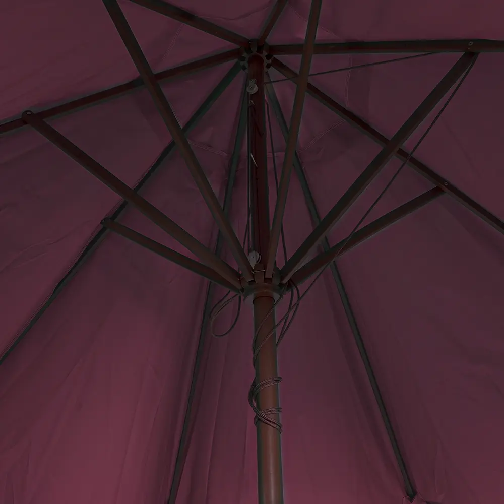 Outdoor 3m bordeaux umbrella with rope1