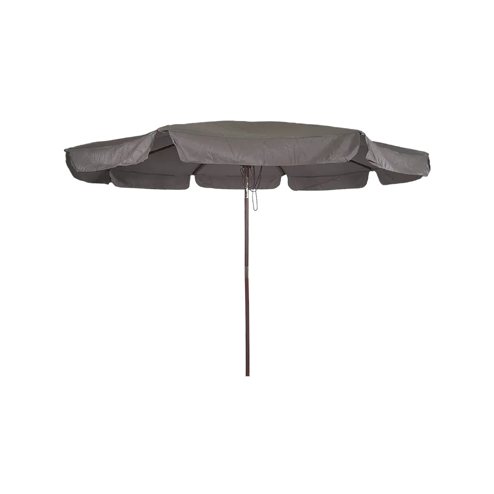 Outdoor 3m dark beige folding umbrella with rope