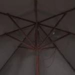 Outdoor 3m dark beige folding umbrella with rope1