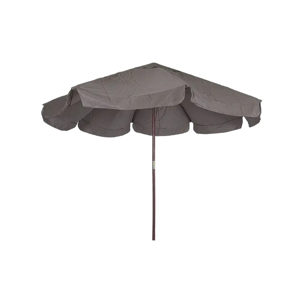Outdoor 3m dark beige folding umbrella with rope3
