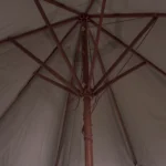 Outdoor 3m dark beige umbrella with rope1