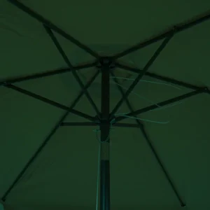 Outdoor 3m green folding umbrella with rope pulley system1