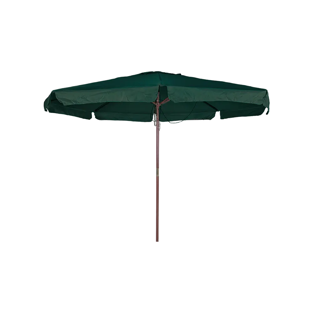 Outdoor 3m green umbrella with rope