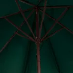 Outdoor 3m green umbrella with rope1