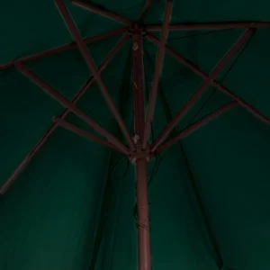 Outdoor 3m green umbrella with rope1