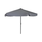 Outdoor 3m grey folding umbrella with rope pulley system