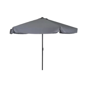 Outdoor 3m grey folding umbrella with rope pulley system