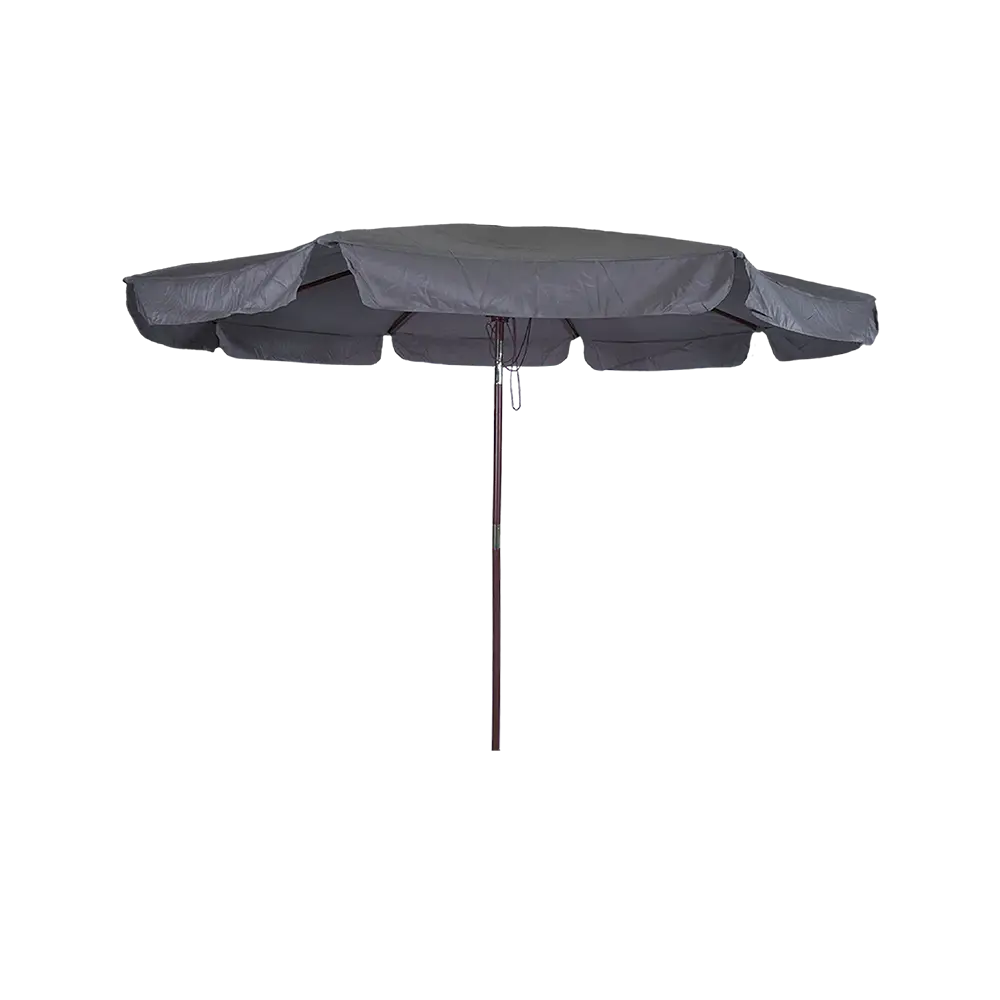 Outdoor 3m grey folding umbrella with rope