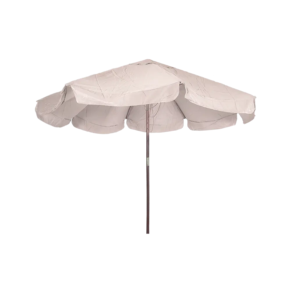 Outdoor 3m light beige folding umbrella with rope3