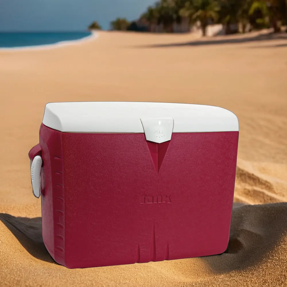Tank 45l red cooler box1
