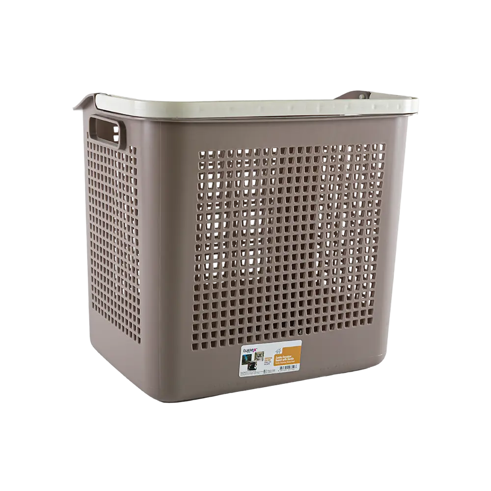 Tuffex beige basket with handle