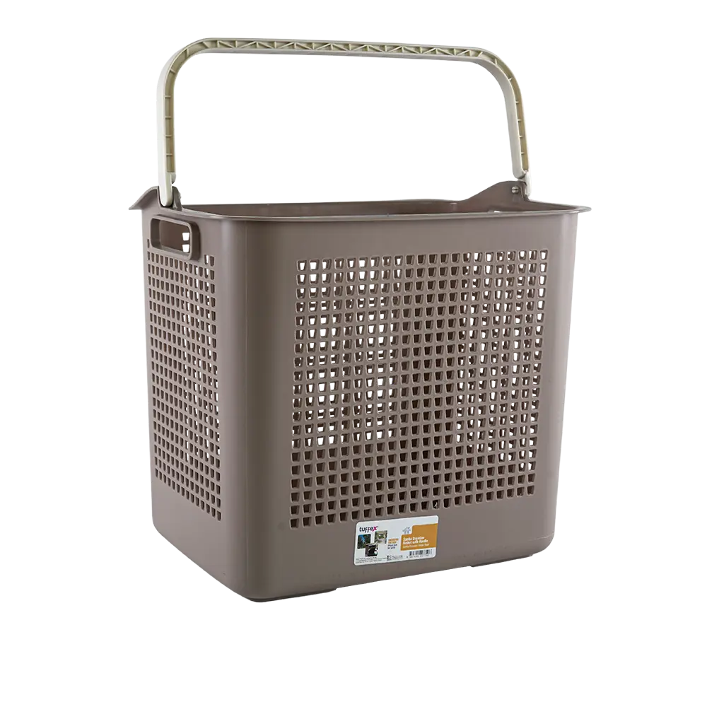 Tuffex beige basket with handle1