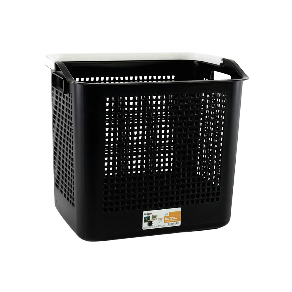 Tuffex-Black-Basket-with-Handle Tuffex black basket with handle