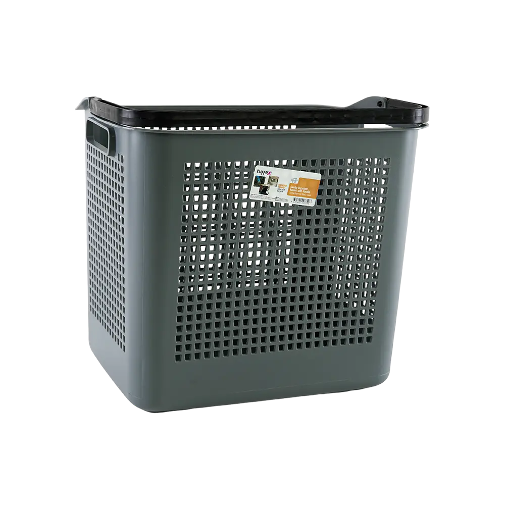 Tuffex grey basket with handle